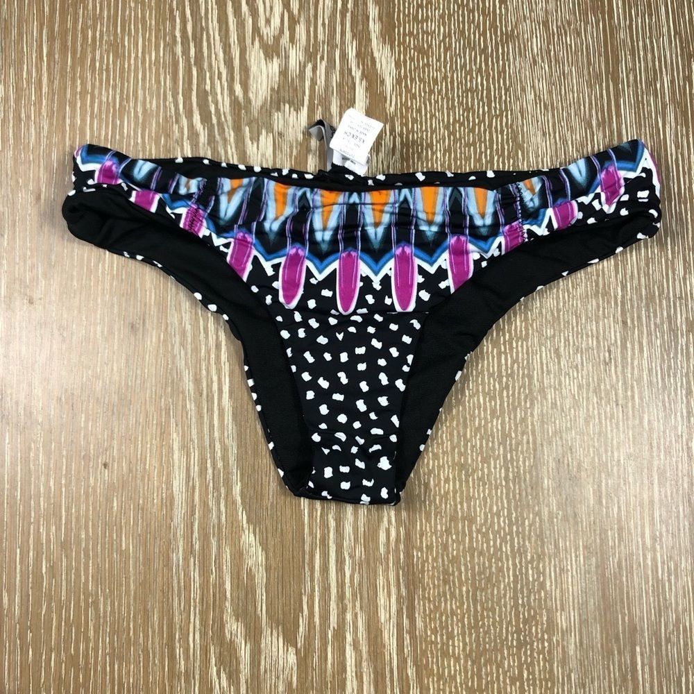 Bar III Multicolor Pattern Mid Rise Bikini Bottoms Women’s Size XS NWT